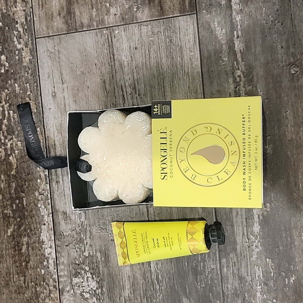 Spongelle body wash buffer and lotion
